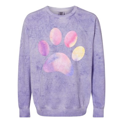 Dog Paw colorful Print Dog Love Pet Paw Colorblast Crewneck Sweatshirt