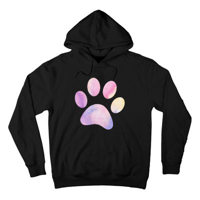 Dog Paw colorful Print Dog Love Pet Paw Hoodie