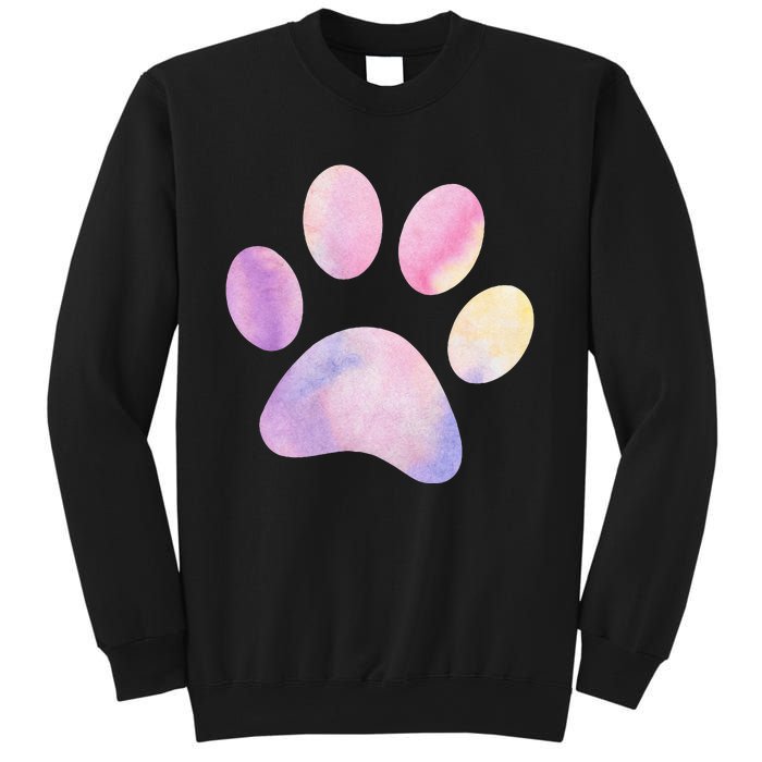 Dog Paw colorful Print Dog Love Pet Paw Sweatshirt