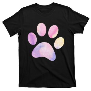 Dog Paw colorful Print Dog Love Pet Paw T-Shirt