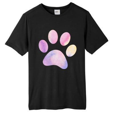 Dog Paw colorful Print Dog Love Pet Paw Tall Fusion ChromaSoft Performance T-Shirt