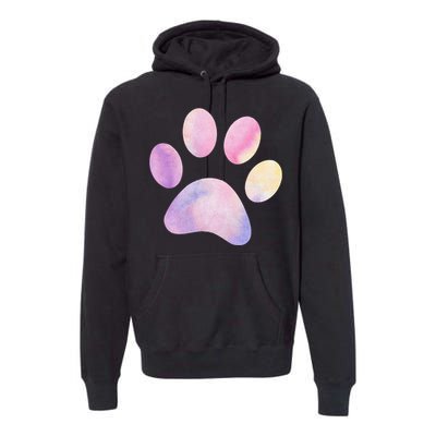 Dog Paw colorful Print Dog Love Pet Paw Premium Hoodie