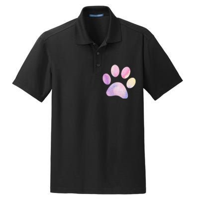 Dog Paw colorful Print Dog Love Pet Paw Dry Zone Grid Polo