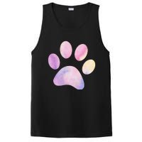 Dog Paw colorful Print Dog Love Pet Paw PosiCharge Competitor Tank