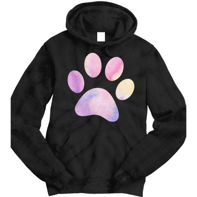 Dog Paw colorful Print Dog Love Pet Paw Tie Dye Hoodie