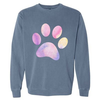 Dog Paw colorful Print Dog Love Pet Paw Garment-Dyed Sweatshirt