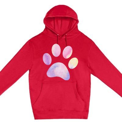 Dog Paw colorful Print Dog Love Pet Paw Premium Pullover Hoodie