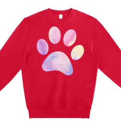 Dog Paw colorful Print Dog Love Pet Paw Premium Crewneck Sweatshirt