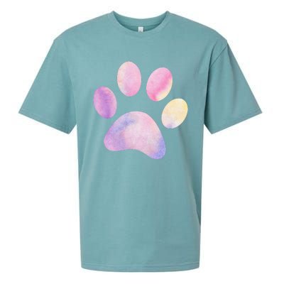 Dog Paw colorful Print Dog Love Pet Paw Sueded Cloud Jersey T-Shirt