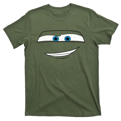 Disny Pxar Cars Lightning Mcquen Big Face Cartoon Face Cars T-Shirt