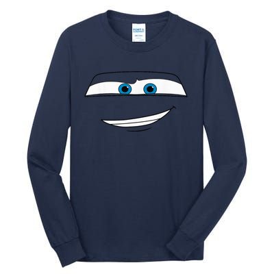 Disny Pxar Cars Lightning Mcquen Big Face Cartoon Face Cars Tall Long Sleeve T-Shirt