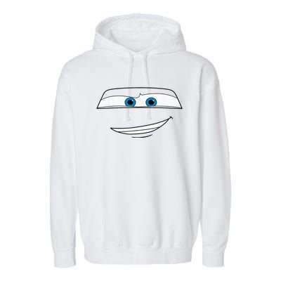 Disny Pxar Cars Lightning Mcquen Big Face Cartoon Face Cars Garment-Dyed Fleece Hoodie