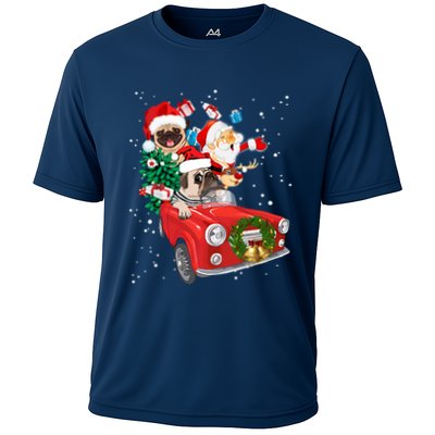 Dogs Pitbull Christmas With Santa Performance Shirt