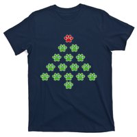 Dog Paws Christmas Tree T-Shirt