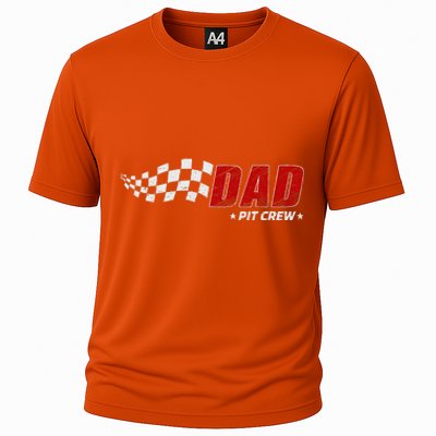 Dad Pit Crew Race Car Birthday Family Matching Cooling Performance Crew T-Shirt