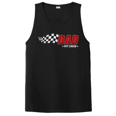 Dad Pit Crew Race Car Birthday Family Matching PosiCharge Competitor Tank