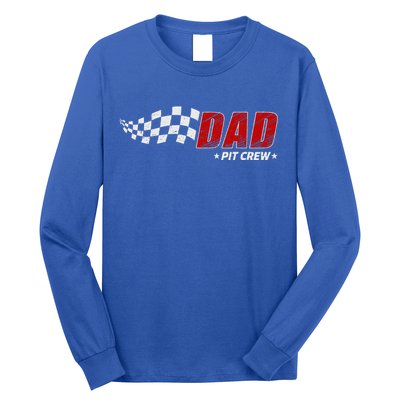 Dad Pit Crew Race Car Birthday Family Matching Long Sleeve Shirt