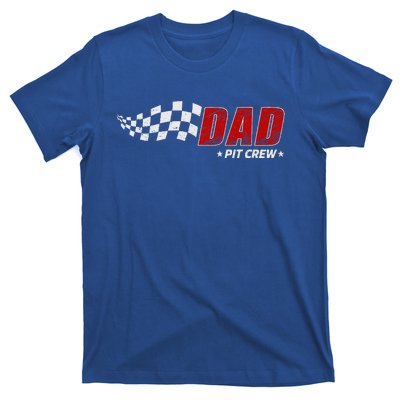 Dad Pit Crew Race Car Birthday Family Matching T-Shirt