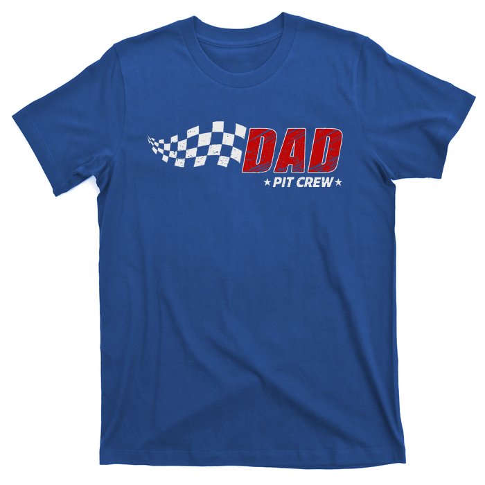 Dad Pit Crew Race Car Birthday Family Matching T-Shirt