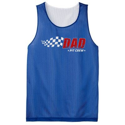 Dad Pit Crew Race Car Birthday Family Matching Mesh Reversible Basketball Jersey Tank