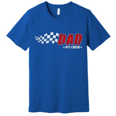 Dad Pit Crew Race Car Birthday Family Matching Premium T-Shirt