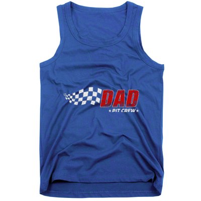 Dad Pit Crew Race Car Birthday Family Matching Tank Top