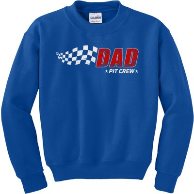 Dad Pit Crew Race Car Birthday Family Matching Kids Sweatshirt