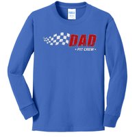 Dad Pit Crew Race Car Birthday Family Matching Kids Long Sleeve Shirt