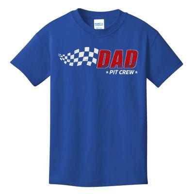 Dad Pit Crew Race Car Birthday Family Matching Kids T-Shirt