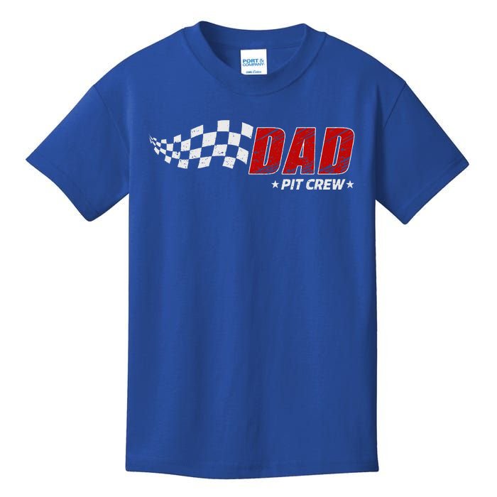 Dad Pit Crew Race Car Birthday Family Matching Kids T-Shirt