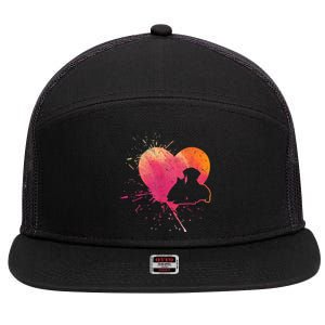 Dog Puppy Cat Hearts Baby Dogs Cat Heart Dog & Cat 7 Panel Mesh Trucker Snapback Hat