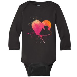 Dog Puppy Cat Hearts Baby Dogs Cat Heart Dog & Cat Baby Long Sleeve Bodysuit