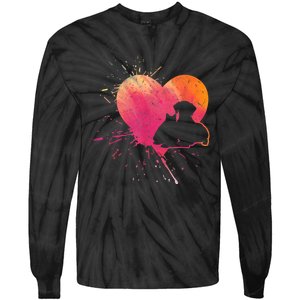 Dog Puppy Cat Hearts Baby Dogs Cat Heart Dog & Cat Tie-Dye Long Sleeve Shirt