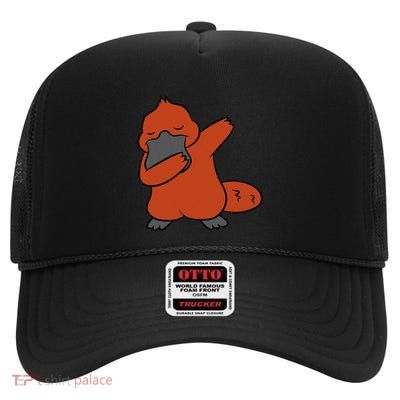 Dabbing Platypus Cute Platypus High Crown Mesh Back Trucker Hat