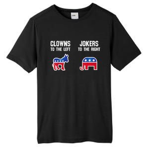 Donkey Pox Clowns To The Left Jokers To The Right Funny Elephant Tall Fusion ChromaSoft Performance T-Shirt