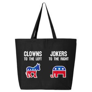 Donkey Pox Clowns To The Left Jokers To The Right Funny Elephant 25L Jumbo Tote