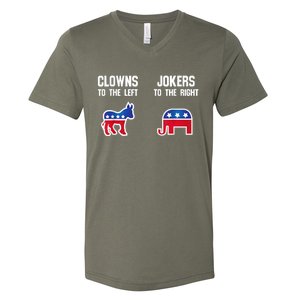 Donkey Pox Clowns To The Left Jokers To The Right Funny Elephant V-Neck T-Shirt