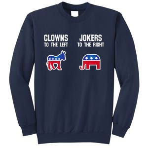 Donkey Pox Clowns To The Left Jokers To The Right Funny Elephant Sweatshirt