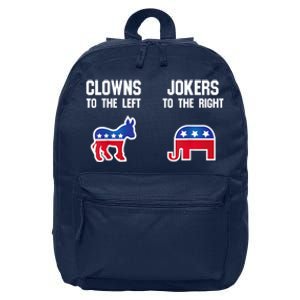 Donkey Pox Clowns To The Left Jokers To The Right Funny Elephant 16 in Basic Backpack