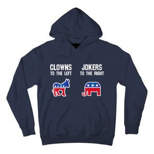 Donkey Pox Clowns To The Left Jokers To The Right Funny Elephant Tall Hoodie