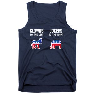 Donkey Pox Clowns To The Left Jokers To The Right Funny Elephant Tank Top