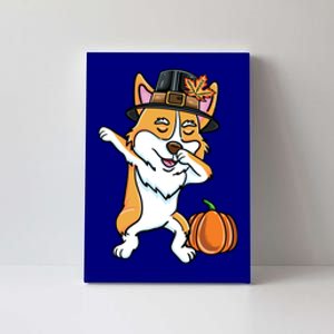 Dabbing Pilgrim Corgi Thanksgiving Corgi Gift Canvas