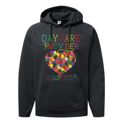 Daycare Provider Childcare Cute Heart Teacher Appreciation Performance Fleece Hoodie