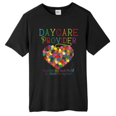 Daycare Provider Childcare Cute Heart Teacher Appreciation Tall Fusion ChromaSoft Performance T-Shirt