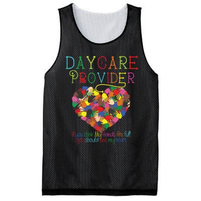 Daycare Provider Childcare Cute Heart Teacher Appreciation Mesh Reversible Basketball Jersey Tank