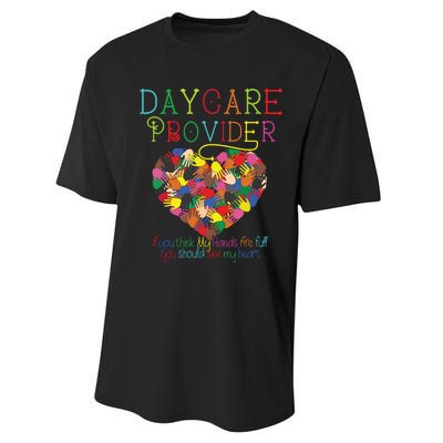 Daycare Provider Childcare Cute Heart Teacher Appreciation Performance Sprint T-Shirt