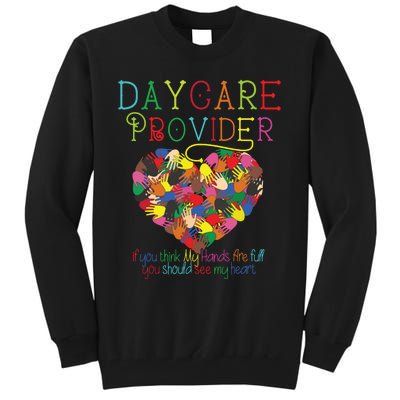 Daycare Provider Childcare Cute Heart Teacher Appreciation Tall Sweatshirt