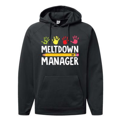 Daycare Provider Childcare Meltdown Manager Performance Fleece Hoodie