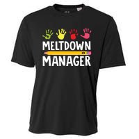 Daycare Provider Childcare Meltdown Manager Cooling Performance Crew T-Shirt