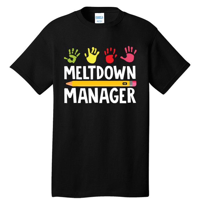 Daycare Provider Childcare Meltdown Manager Tall T-Shirt